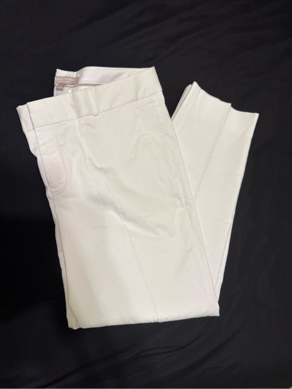 Banana Republic Crisp White Tailored Dress Ankle Pants